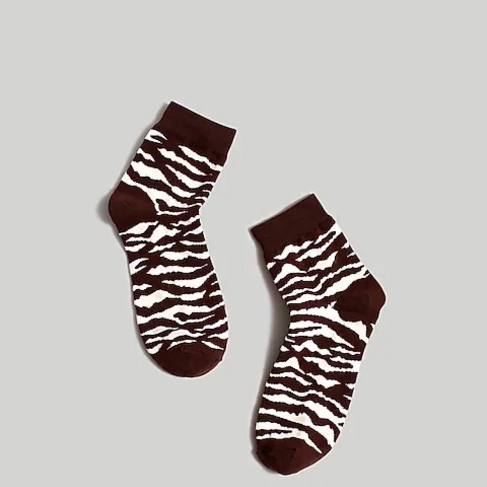 NWT Madewell Zebra Ankle Print Socks